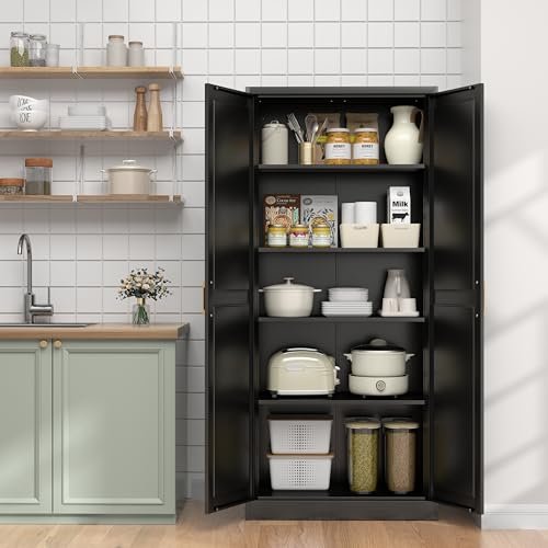 UNICOLY 71" Kitchen Pantry Cabinet